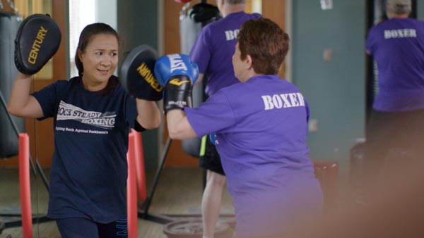 Woman boxing